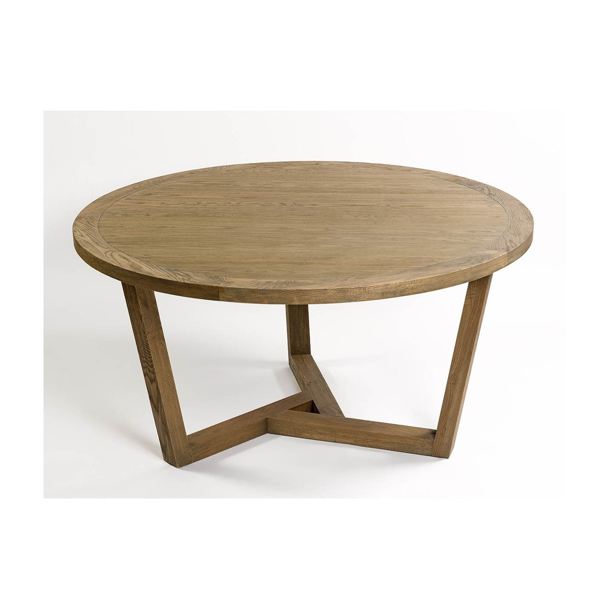 Mesa de comedor redonda de roble con patas entrelazadas Alcalá