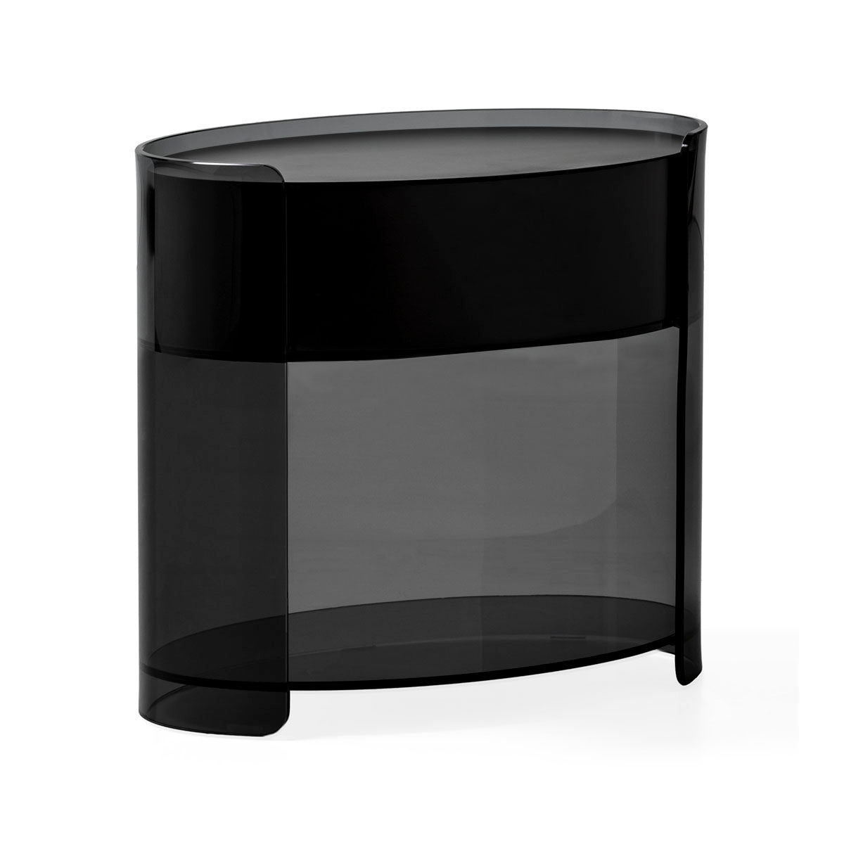 Mesita de noche de cristal y madera Mijas