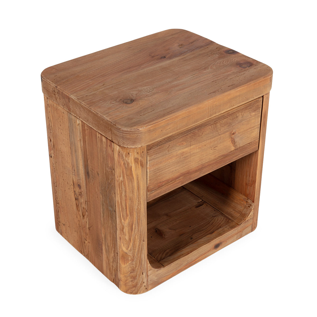 Mesita de noche de madera de pino recuperado Almuñécar