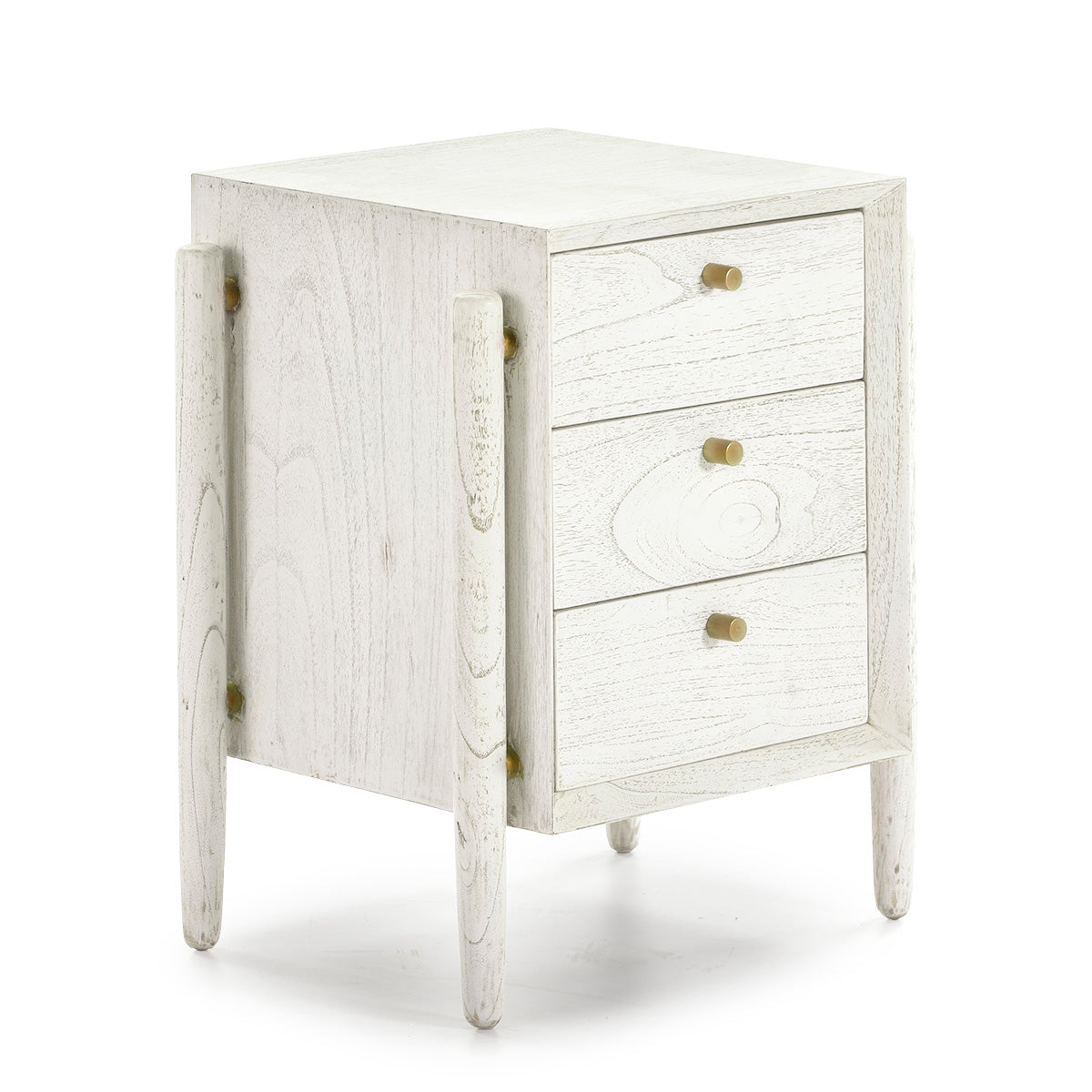 Mesita de noche de madera Parla