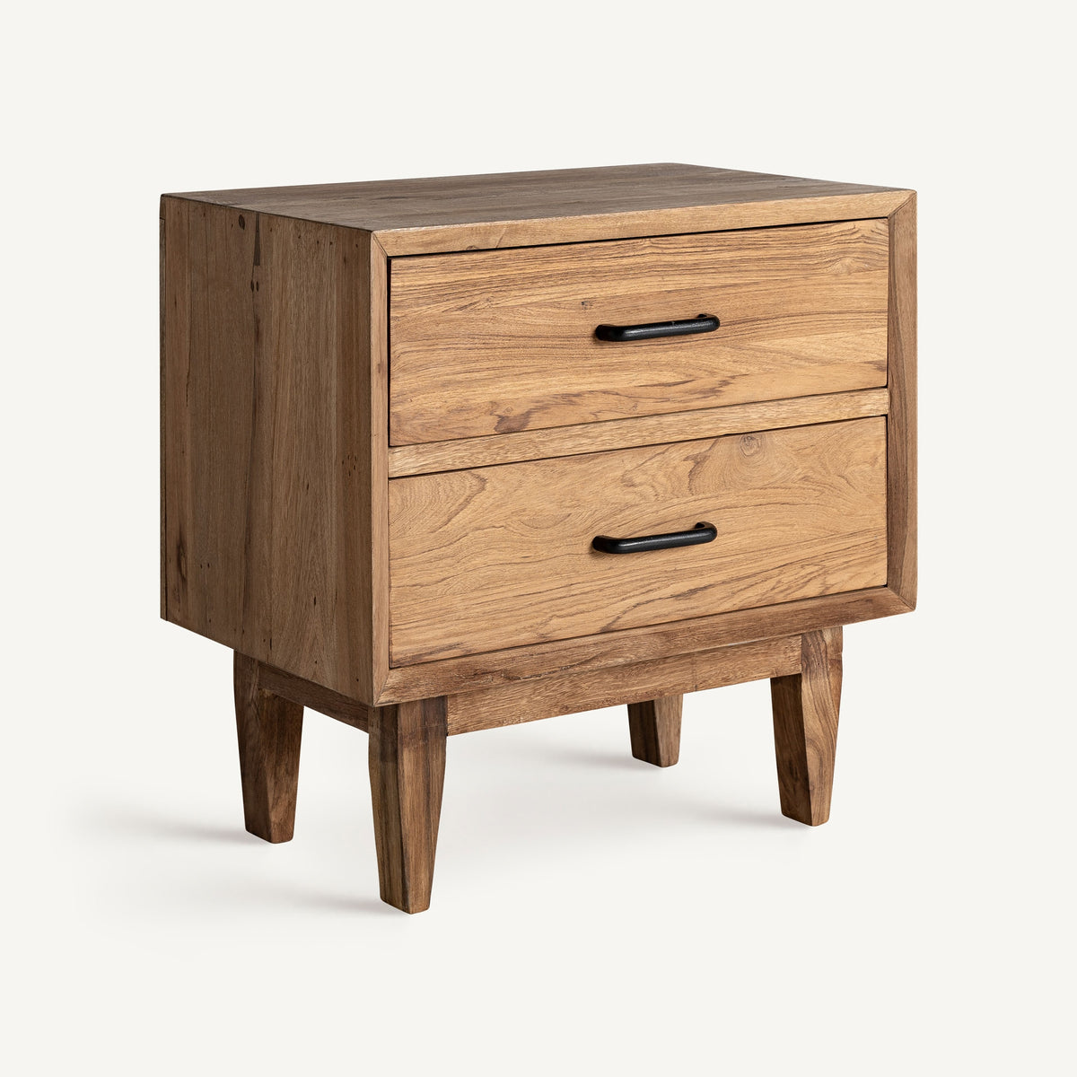Mesita de noche de madera recuperada Zoagli
