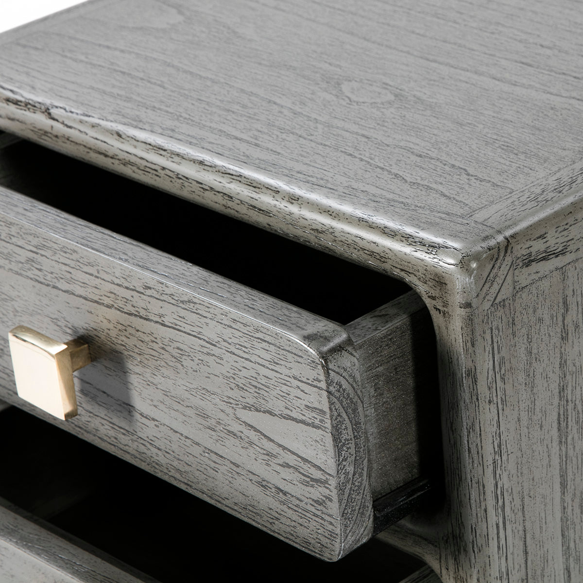 Mesita de noche de madera y metal Senigallia