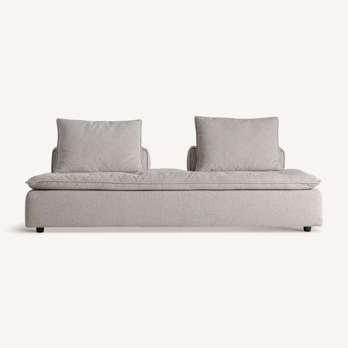 Módulo central de sofá tapizado gris Tavolara