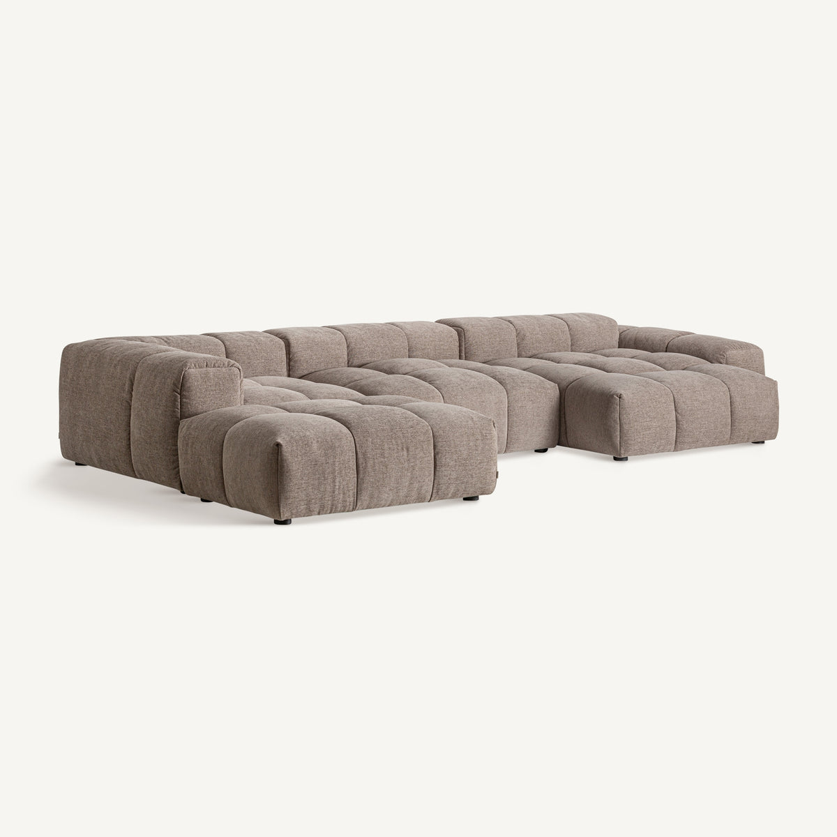 Módulo reposapiés tapizado beige Korčula