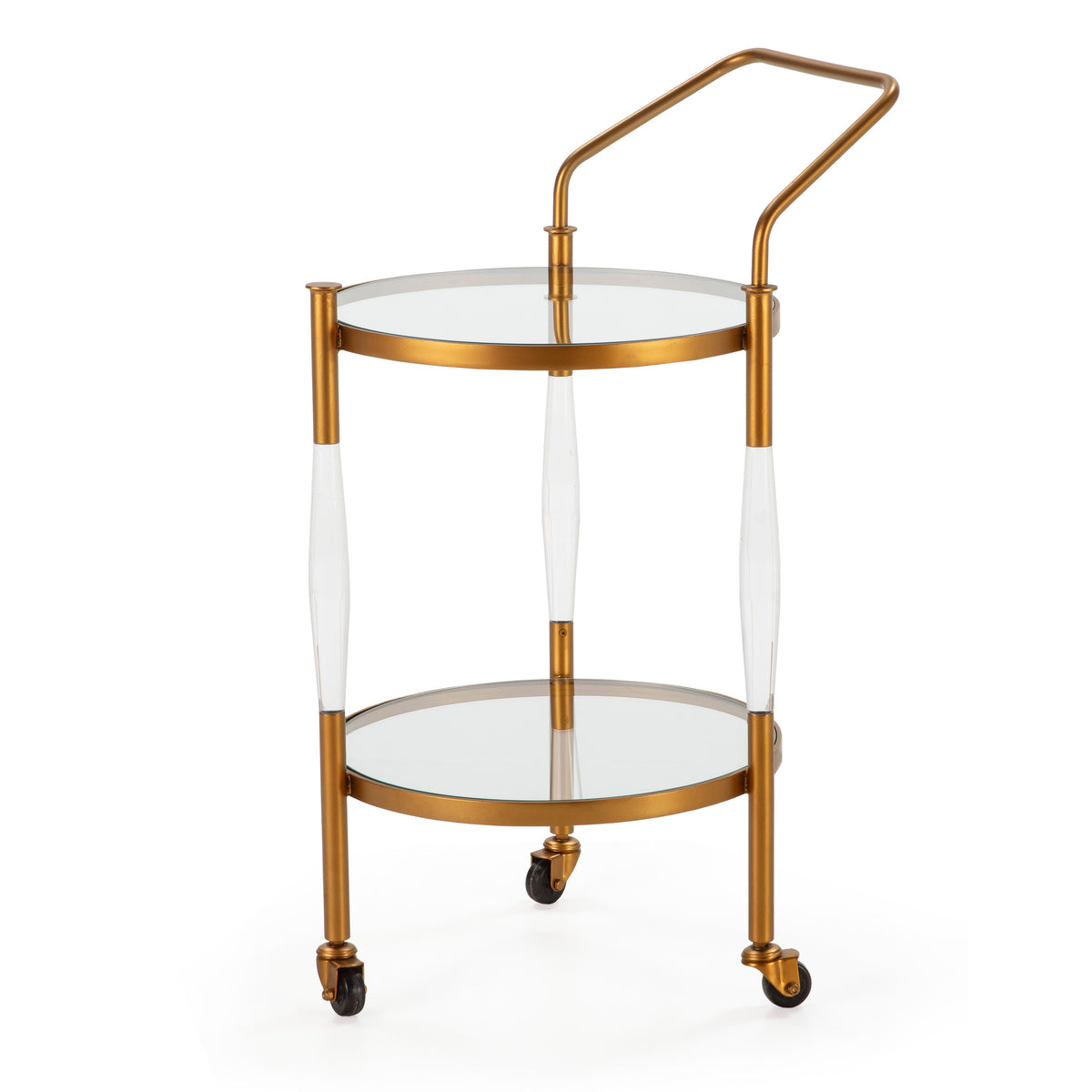 Mueble auxiliar de metal y cristal Frontignan