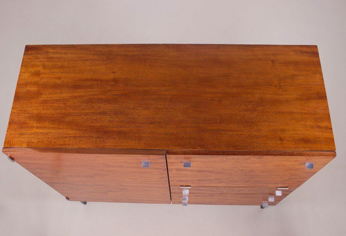 Mueble bar secreter vintage 1293 de Pierre Guariche para Meurop
