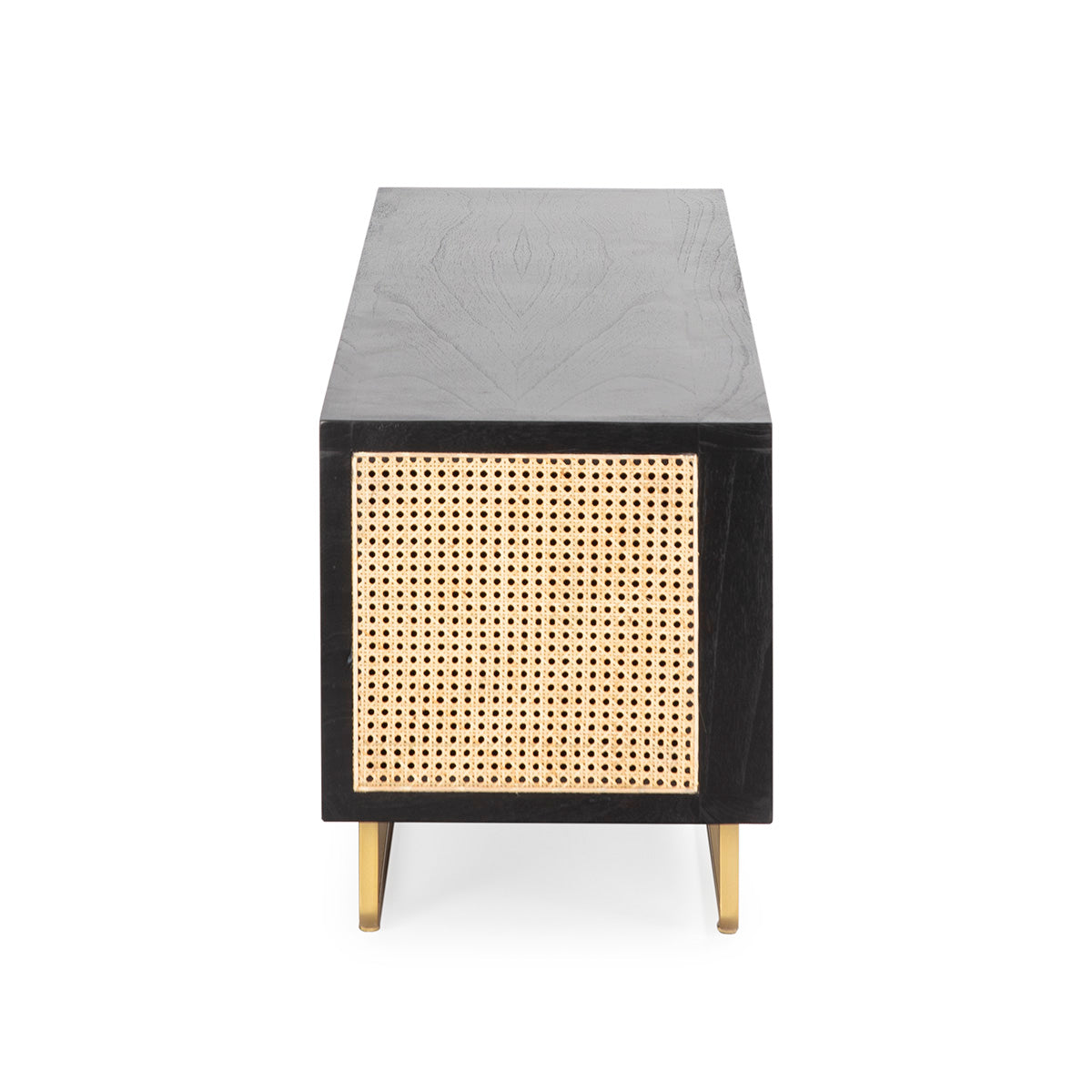 Mueble de TV de madera y ratán Amora