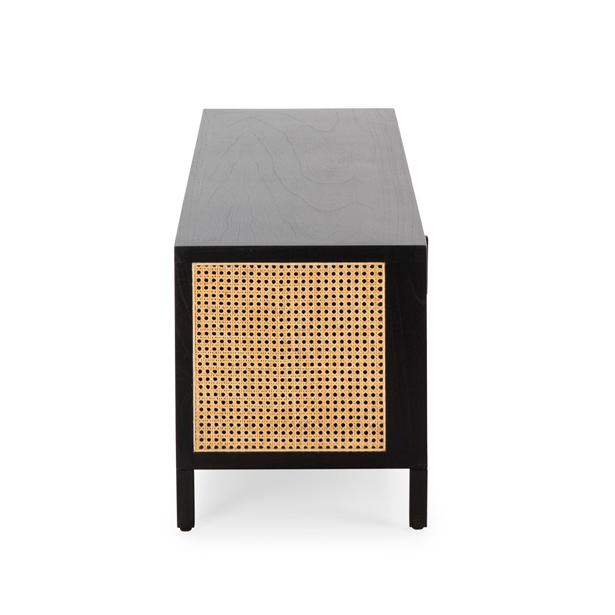 Mueble de TV de madera y ratán Canillejas