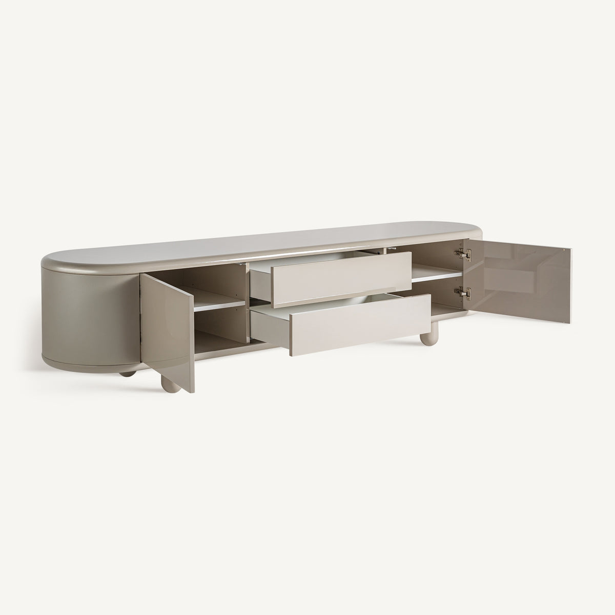 Mueble TV de madera crema Lagoa
