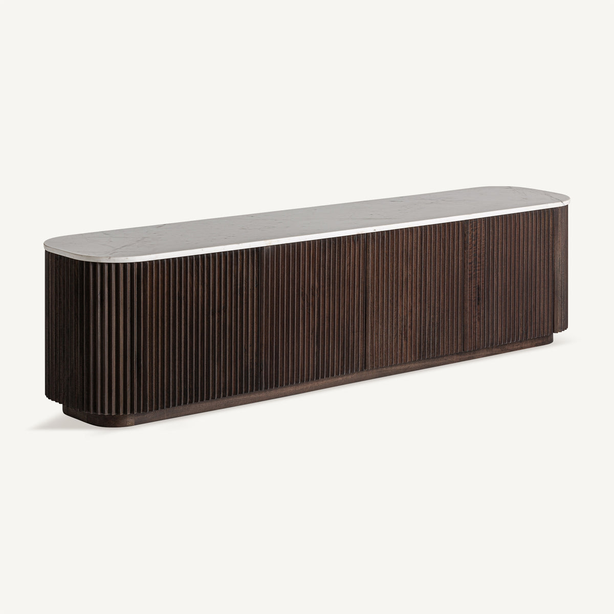 Mueble TV de mango y mármol Altura