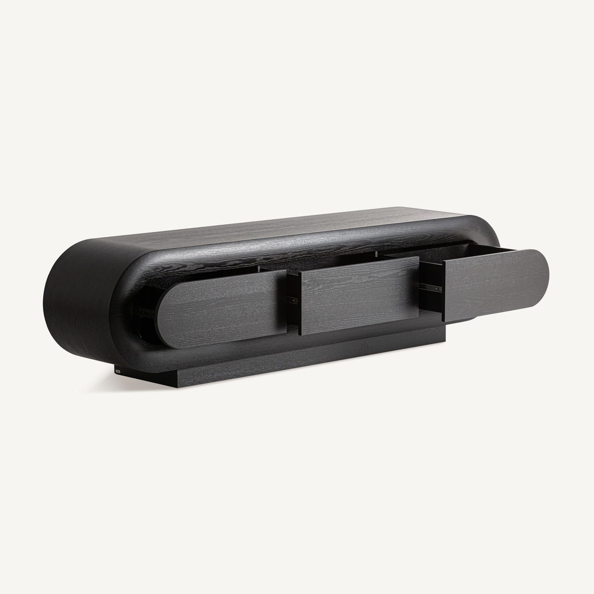 Mueble TV de roble negro Ingrina 220 cm