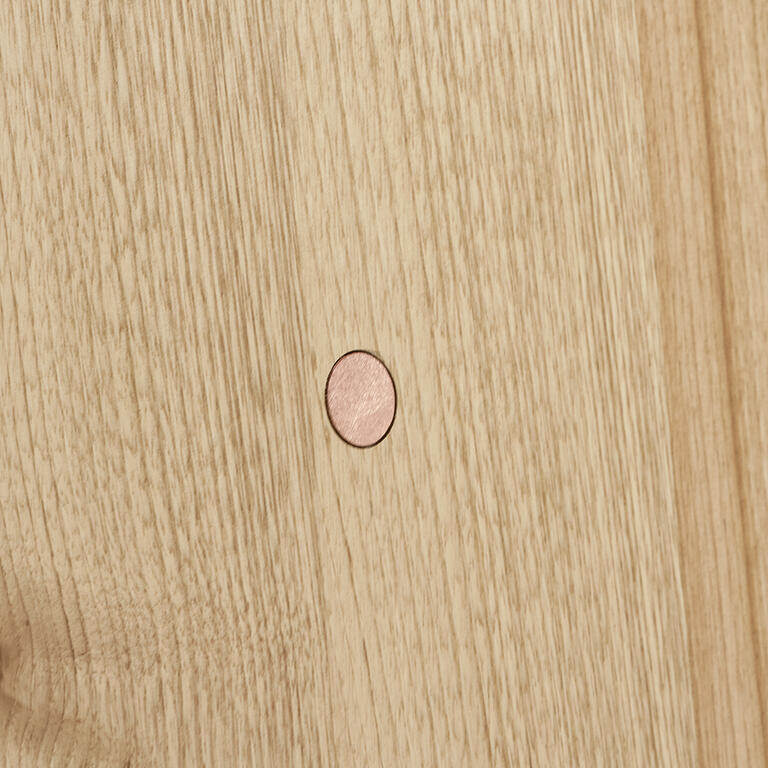 Taburete con tapa recta oscura de álamo macizo Anshu
