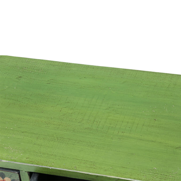 Piecero verde de pino con 3 cajones y 6 puertas Mosquitero