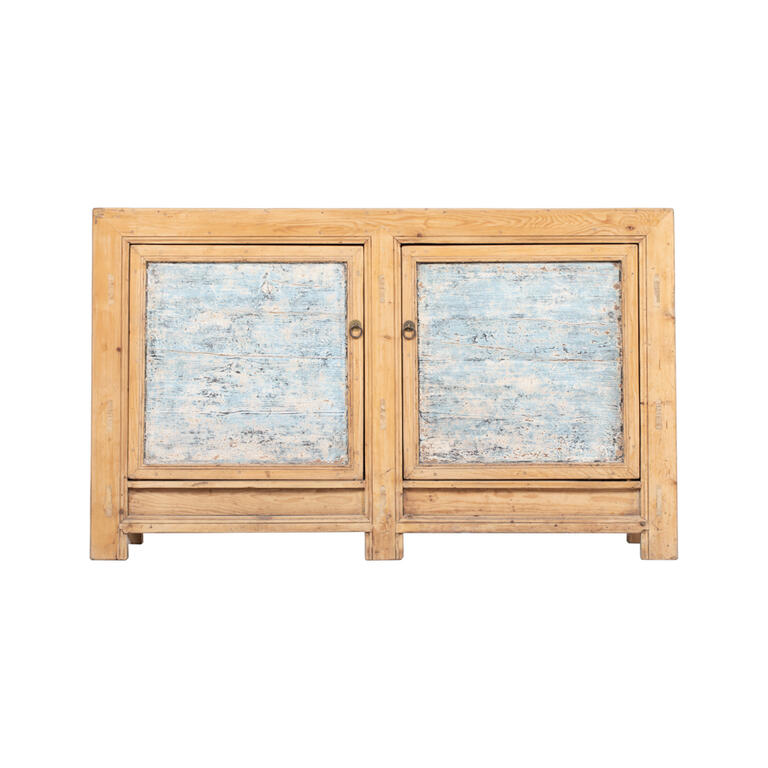 Cómoda antigua multicolor de pino con 2 puertas Baoqing