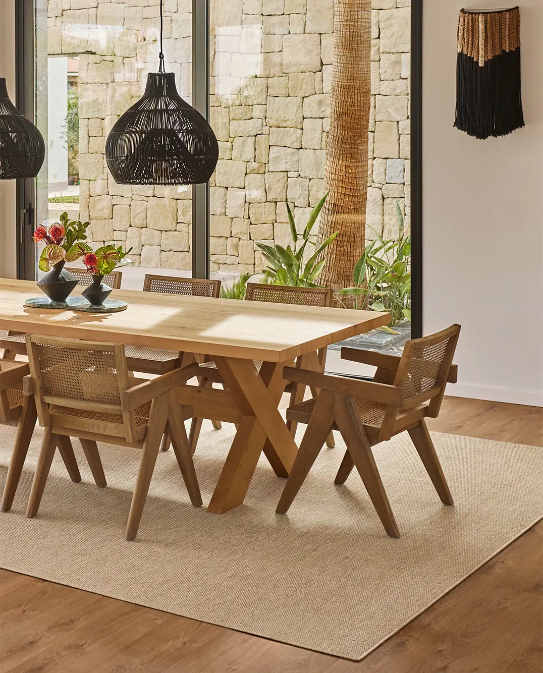 Alfombra Rectangular de Interior y Exterior Palma Rock - #pino_y_jacaranda#