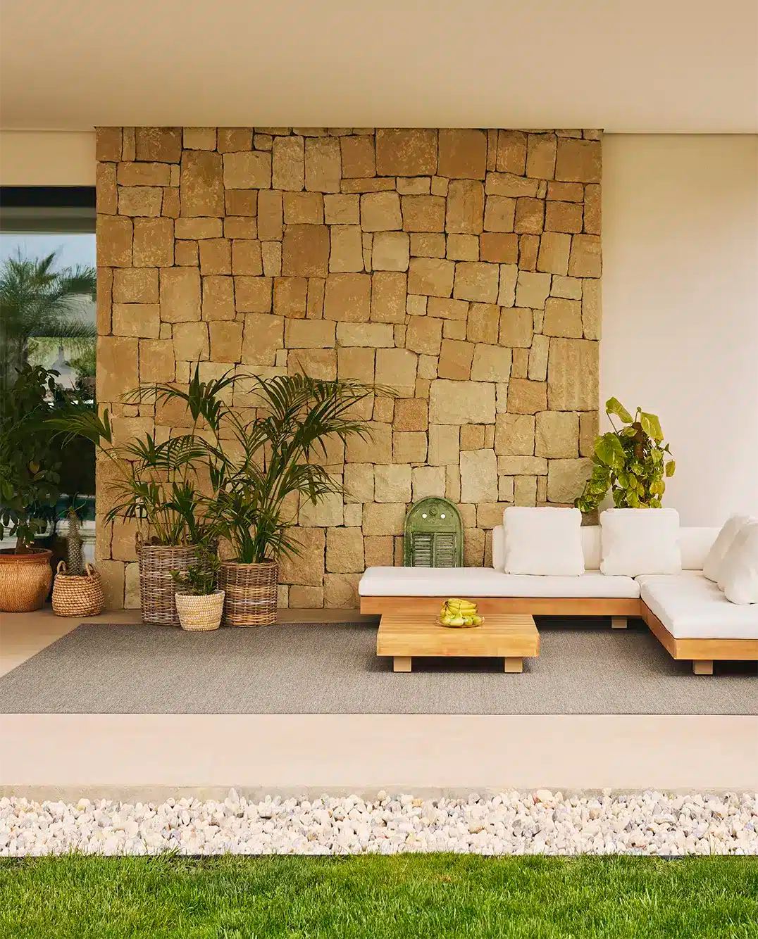 Alfombra Rectangular de Interior y Exterior Palma Rock - #pino_y_jacaranda#