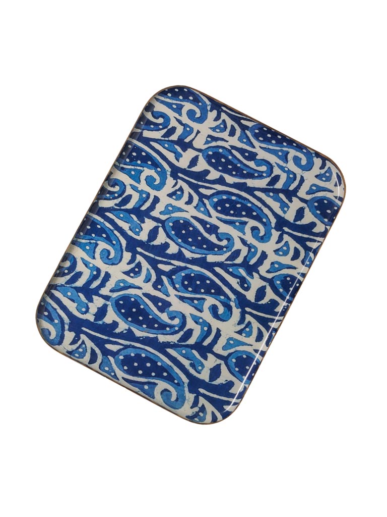 Bandeja de metal Bangalore azul - #pino_y_jacaranda#