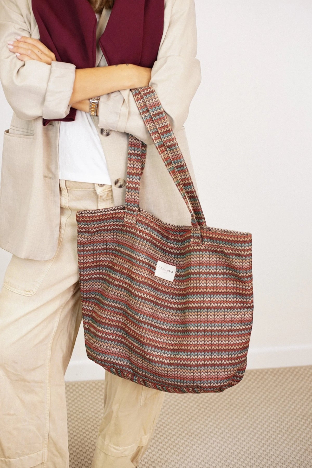 Bolso Grande Cremallera Fron - #pino_y_jacaranda#