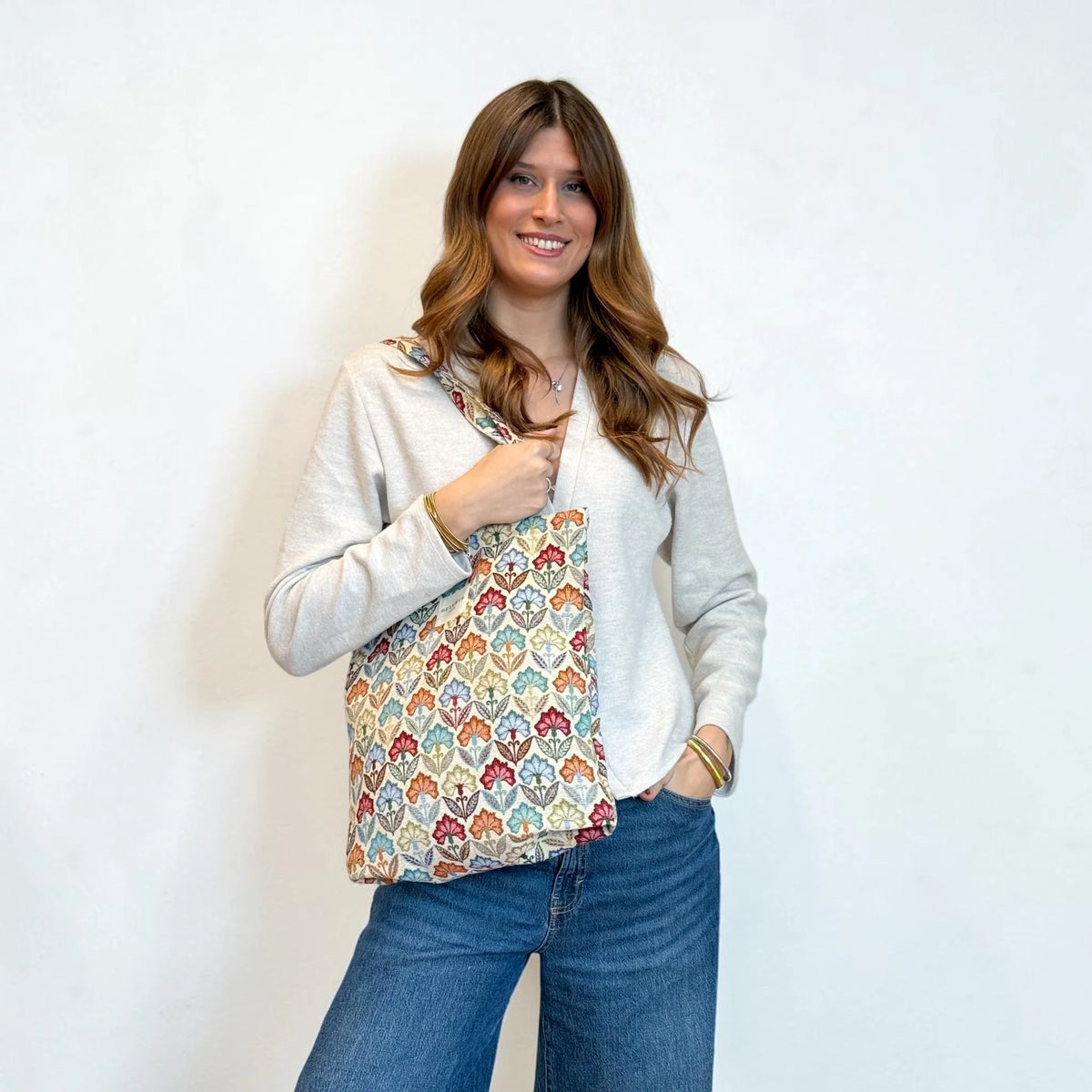 Bolso Pequeño Cremallera Flora - #pino_y_jacaranda#