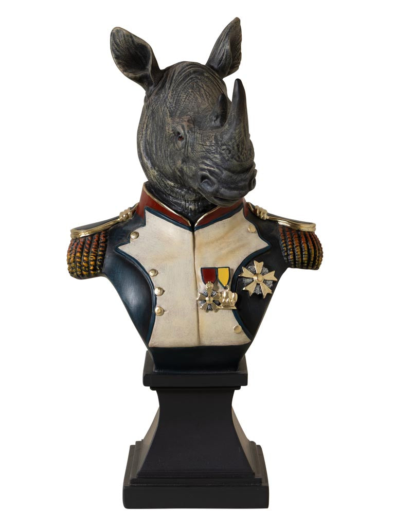Busto Rinoceronte Napoleónico - #pino_y_jacaranda#