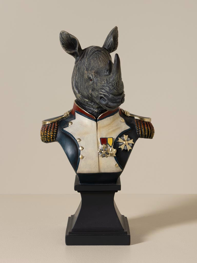 Busto Rinoceronte Napoleónico - #pino_y_jacaranda#