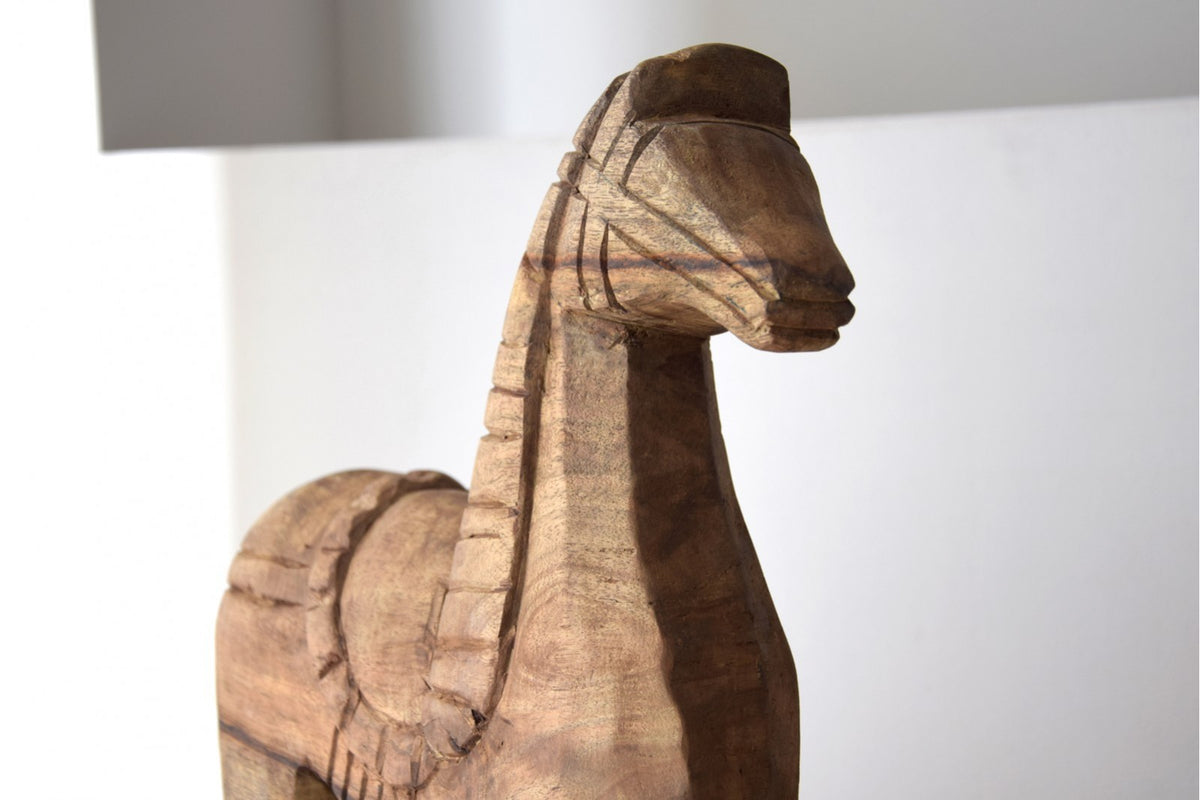 Figura decorativa de caballo de madera II - #pino_y_jacaranda#