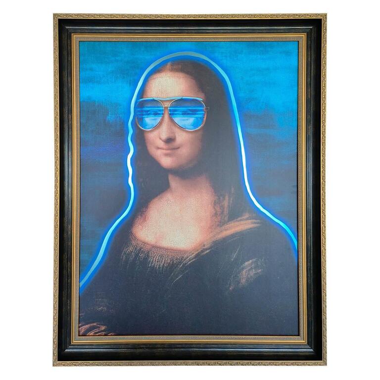 Cuadro Mona Lisa Neón - #pino_y_jacaranda#