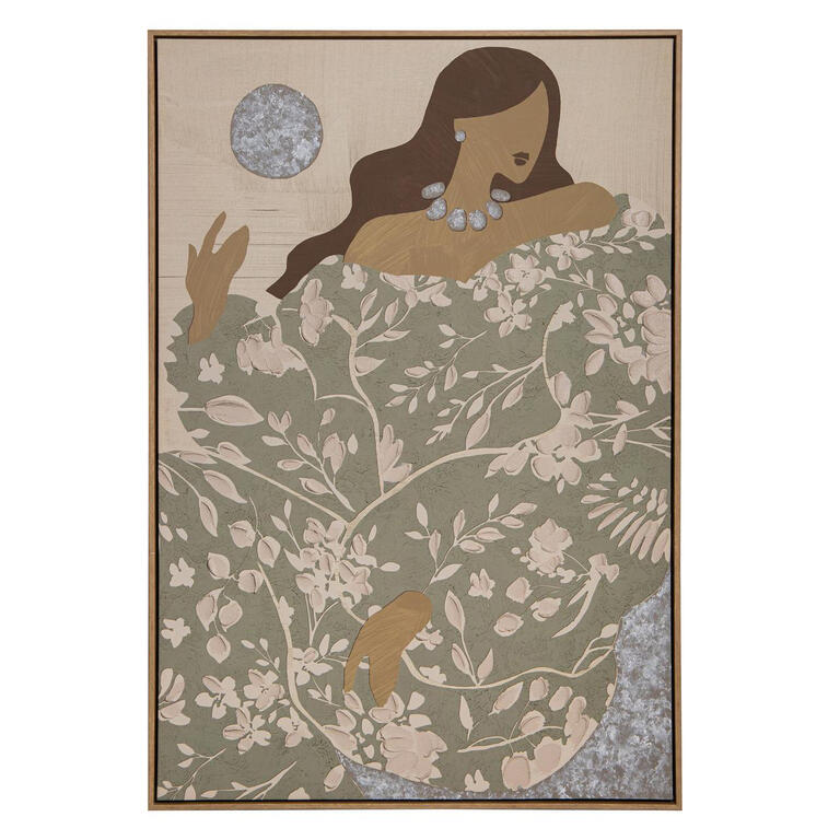 Cuadro Mujer Serena - #pino_y_jacaranda#