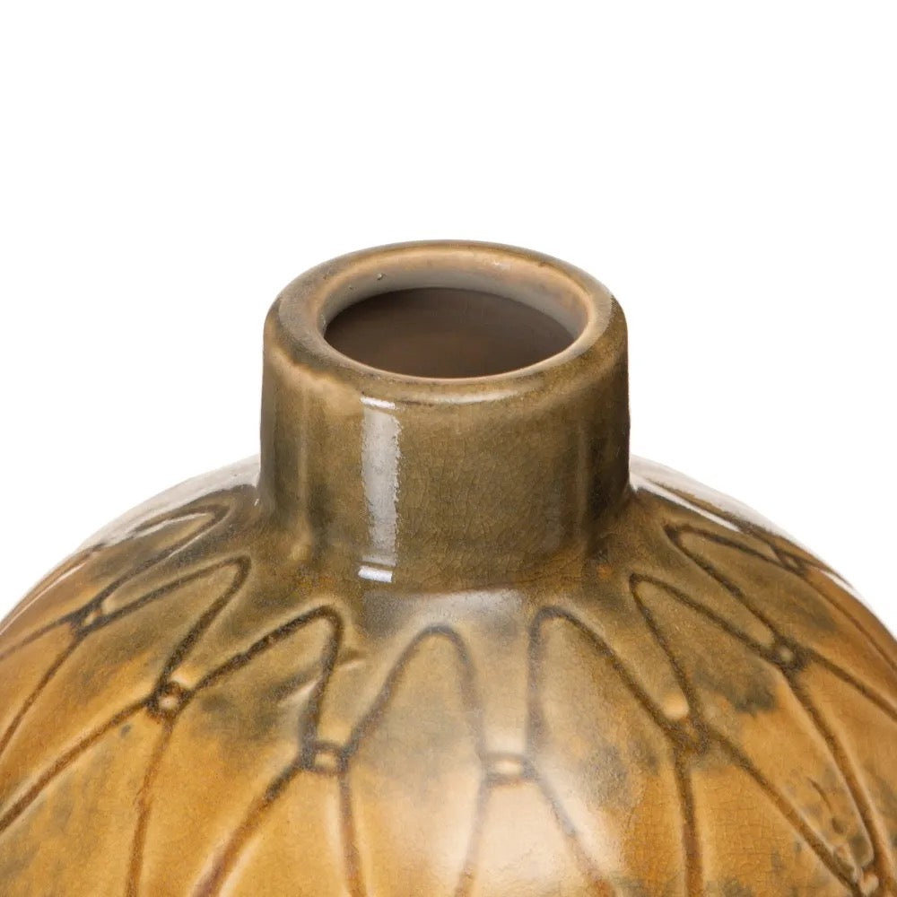 Jarrón Ámbar Artesanal - #pino_y_jacaranda#