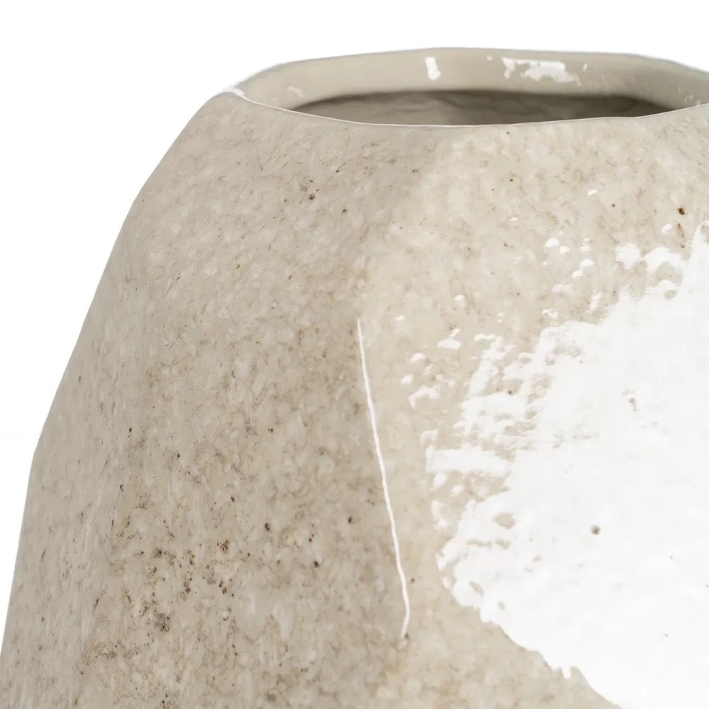 Jarrón de cerámica Nara color piedra - #pino_y_jacaranda#