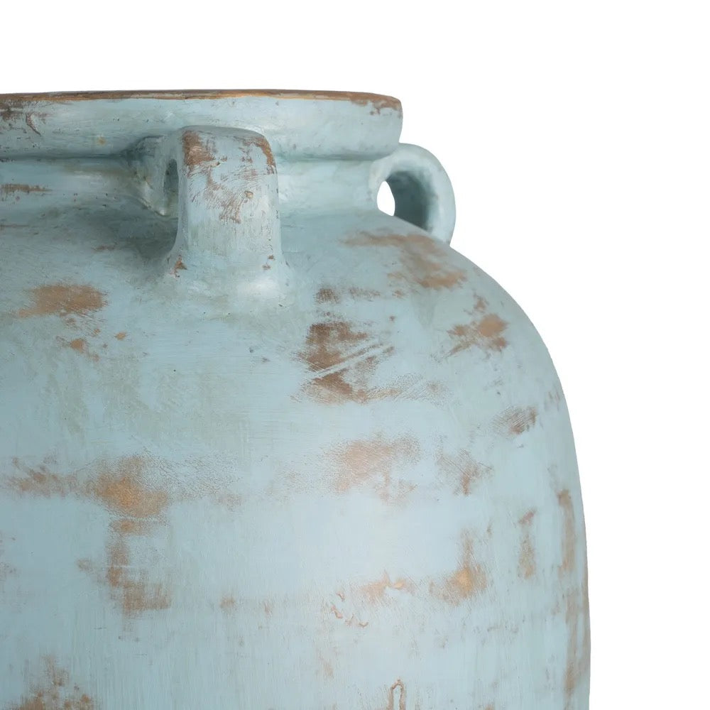 Jarrón Turquesa Terracota - #pino_y_jacaranda#