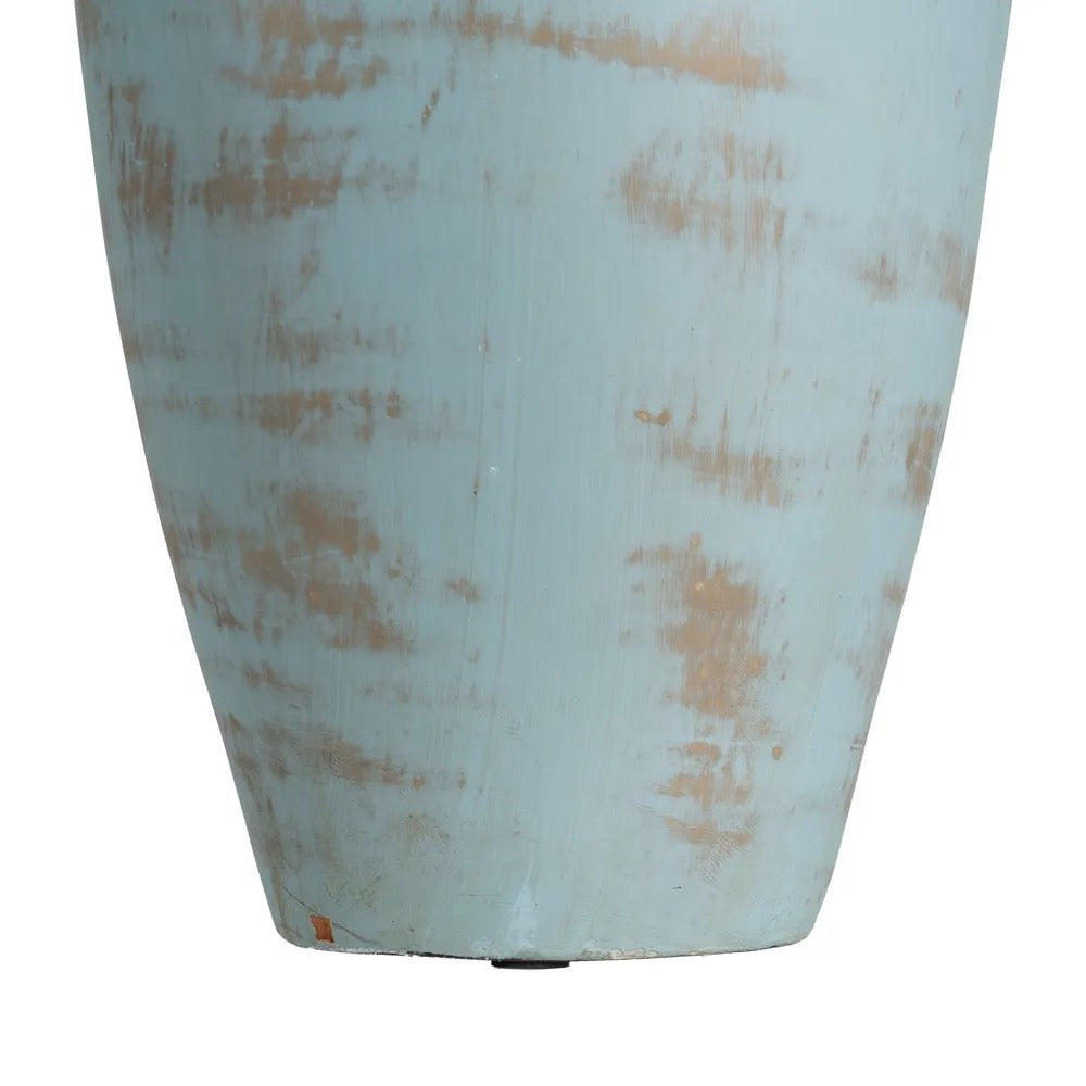 Jarrón Turquesa Terracota - #pino_y_jacaranda#