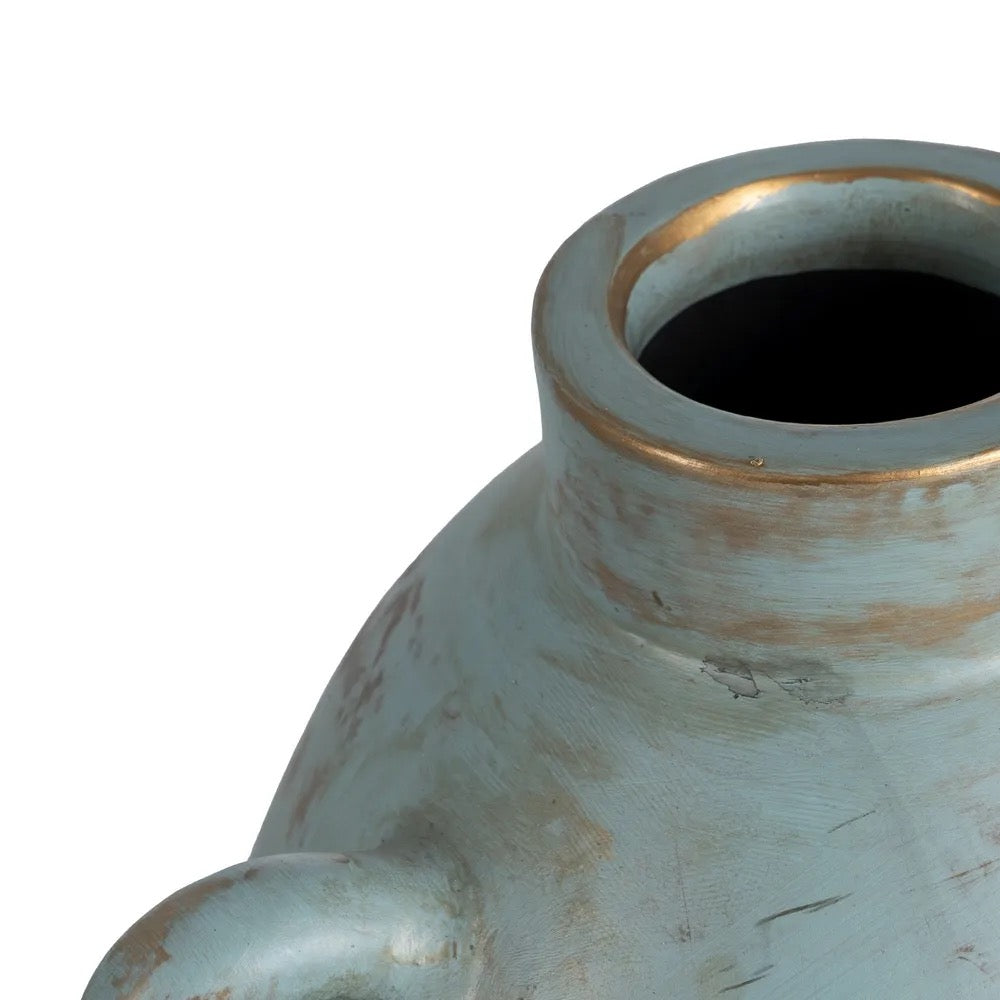 Jarrón Turquesa Terracota - #pino_y_jacaranda#