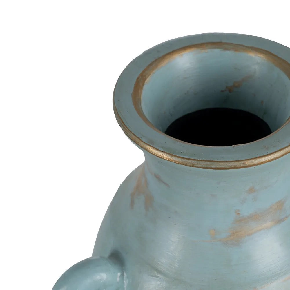 Jarrón Turquesa Terracota - #pino_y_jacaranda#