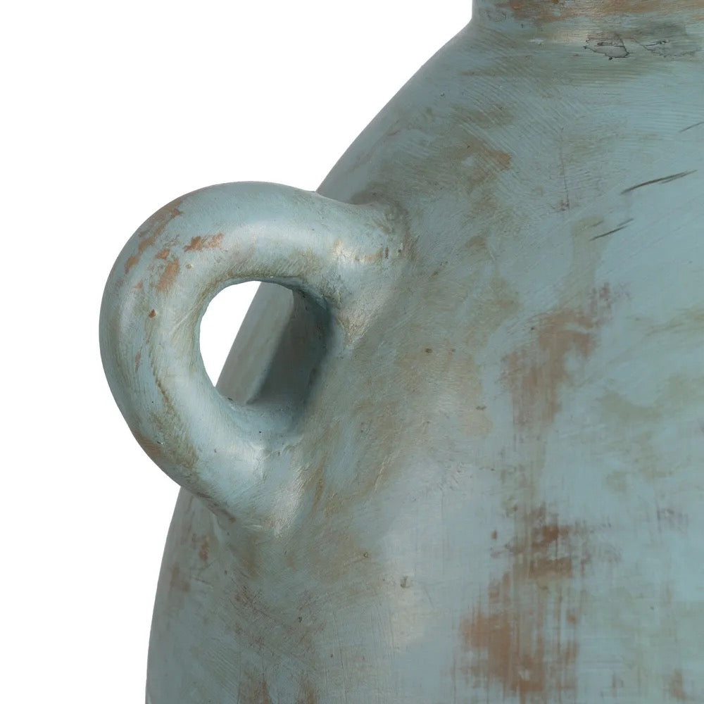 Jarrón Turquesa Terracota - #pino_y_jacaranda#