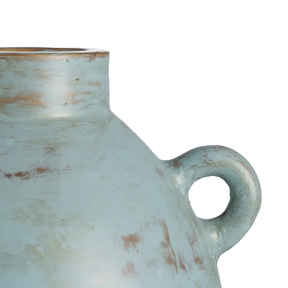 Jarrón Turquesa Terracota - #pino_y_jacaranda#