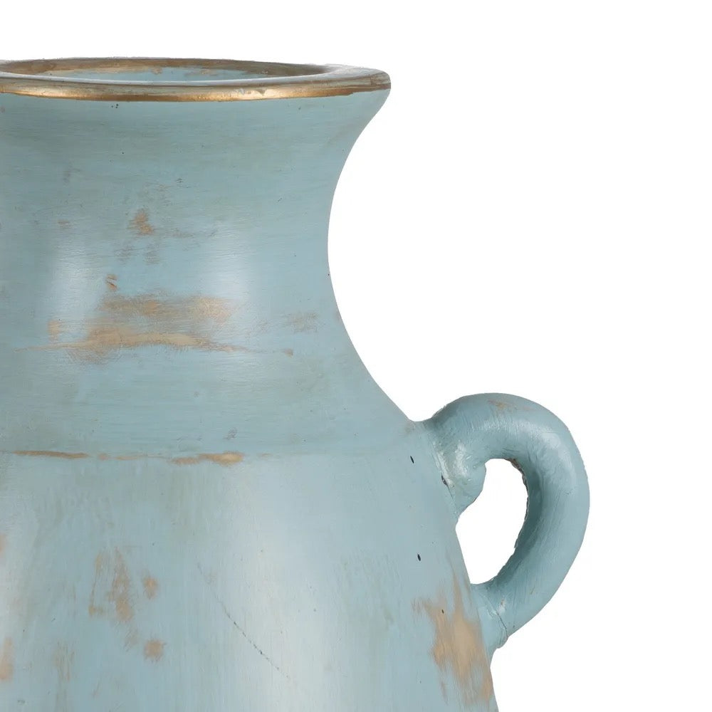 Jarrón Turquesa Terracota - #pino_y_jacaranda#