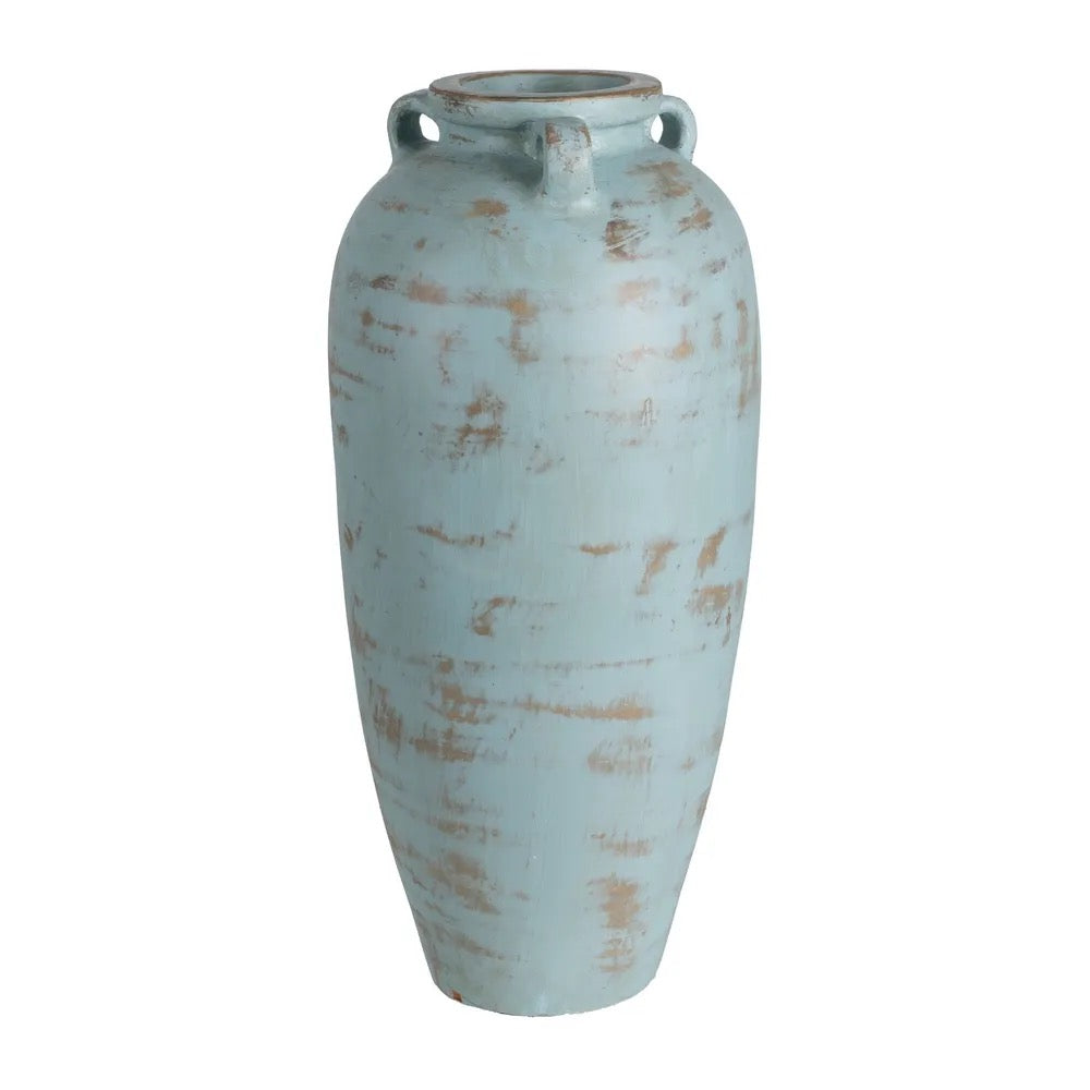 Jarrón Turquesa Terracota - #pino_y_jacaranda#
