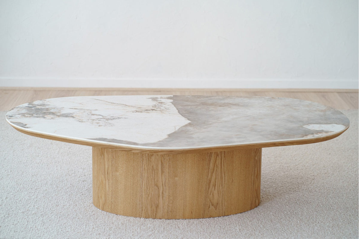 Mesa de Centro Óvalo Terra - #pino_y_jacaranda#