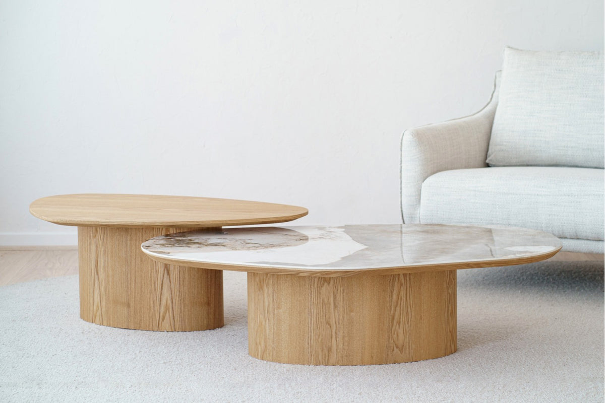 Mesa de Centro Óvalo Terra - #pino_y_jacaranda#