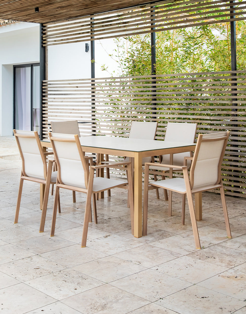 Mesa de Exterior Toscana - #pino_y_jacaranda#