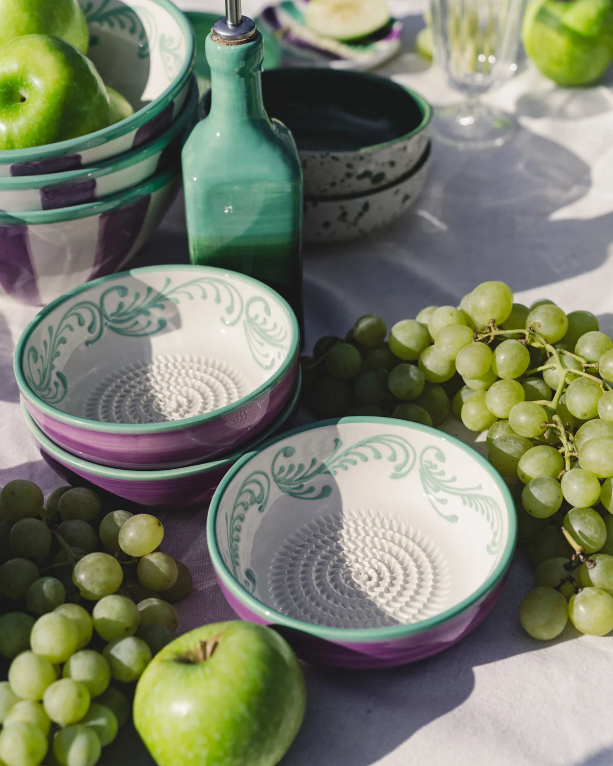 Plato Rallador de Cerámica Esmeralda - #pino_y_jacaranda#