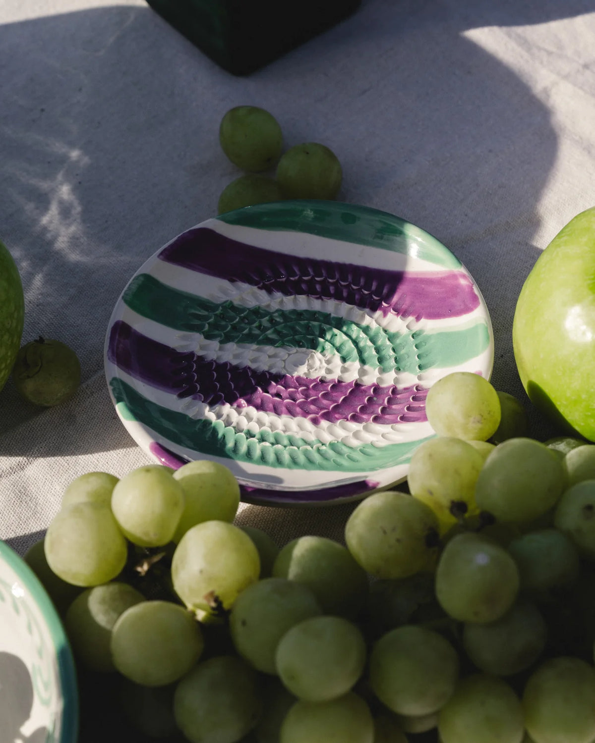 Plato Rallador de Cerámica Esmeralda - #pino_y_jacaranda#