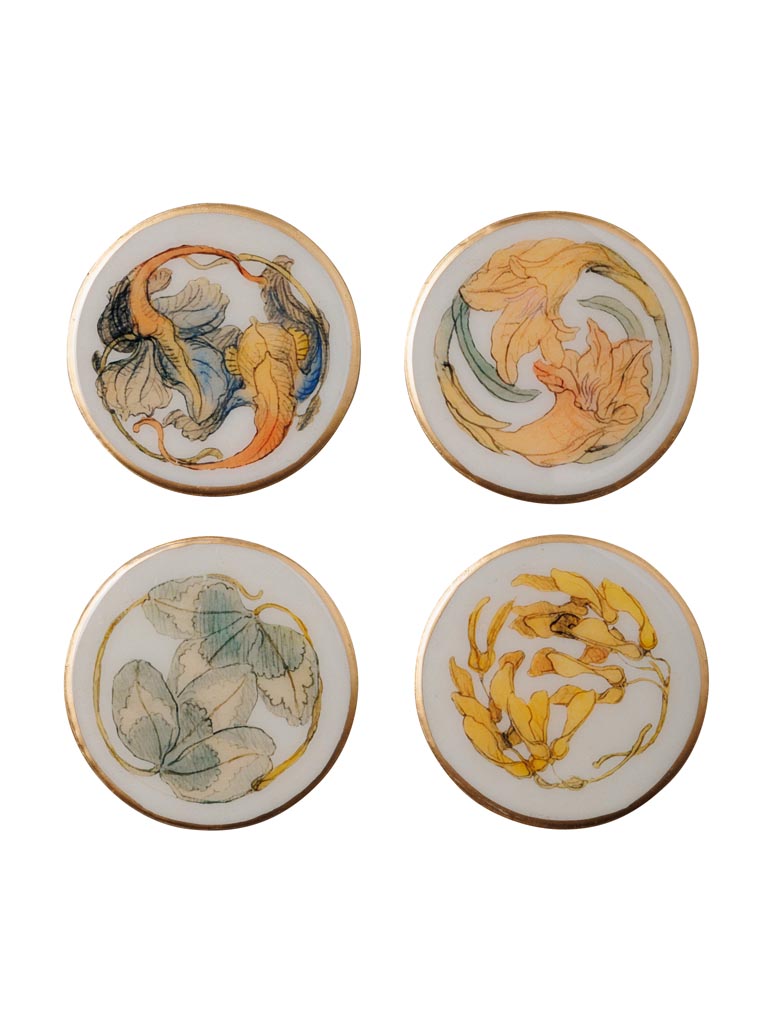 Set de 4 Posavasos Époque - #pino_y_jacaranda#
