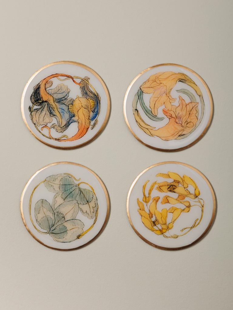Set de 4 Posavasos Époque - #pino_y_jacaranda#