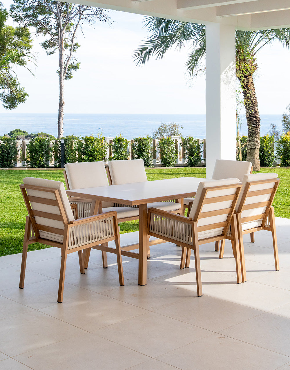 Set de Sillas y Mesa de Exterior Ravello - #pino_y_jacaranda#
