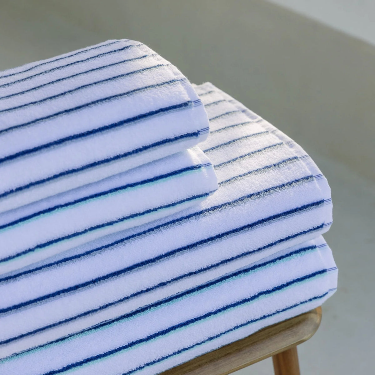 Juegos de Toallas Azul con Verde Lima - #pino_y_jacaranda#