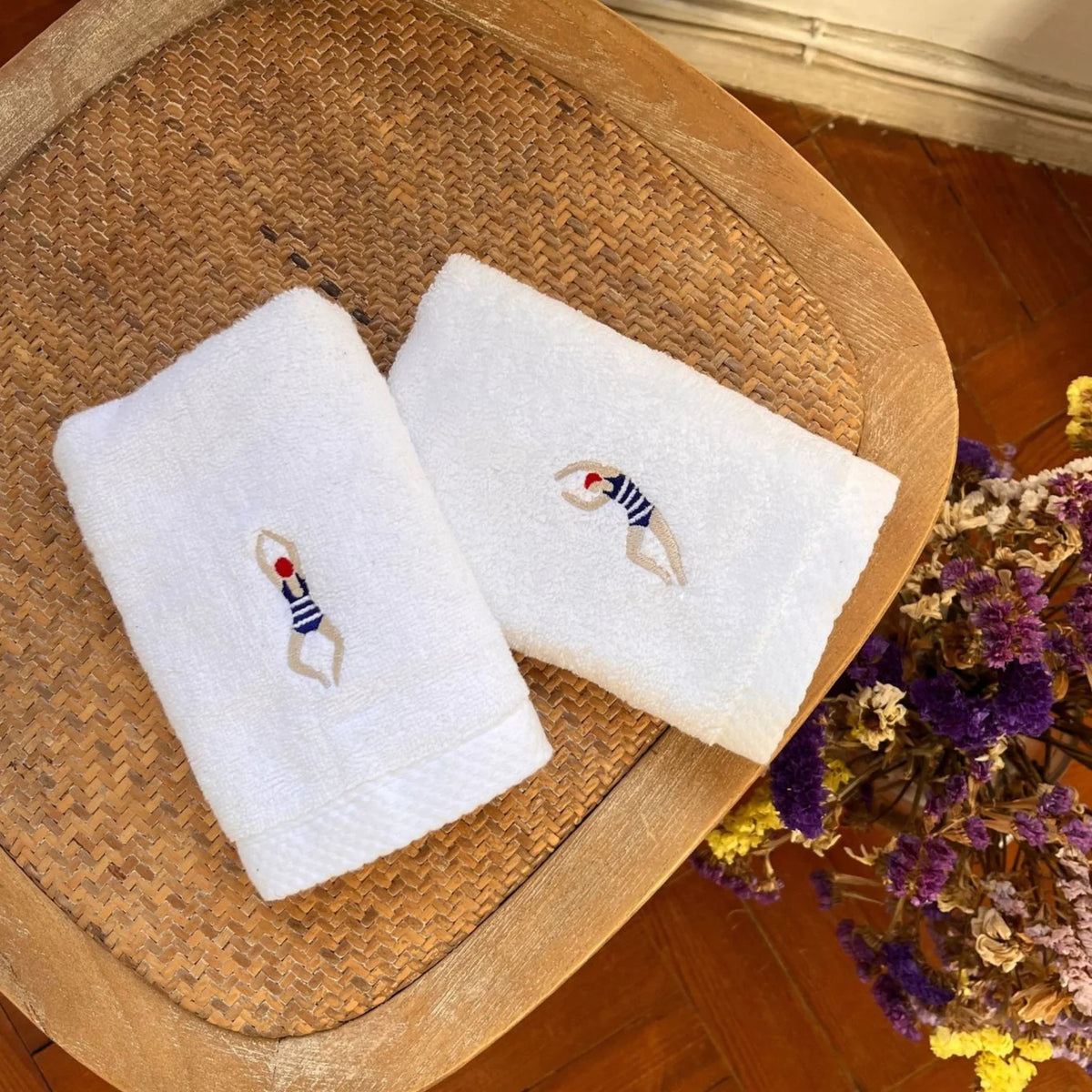 Pack de 2 Toallas de Tocador Nadadores - #pino_y_jacaranda#