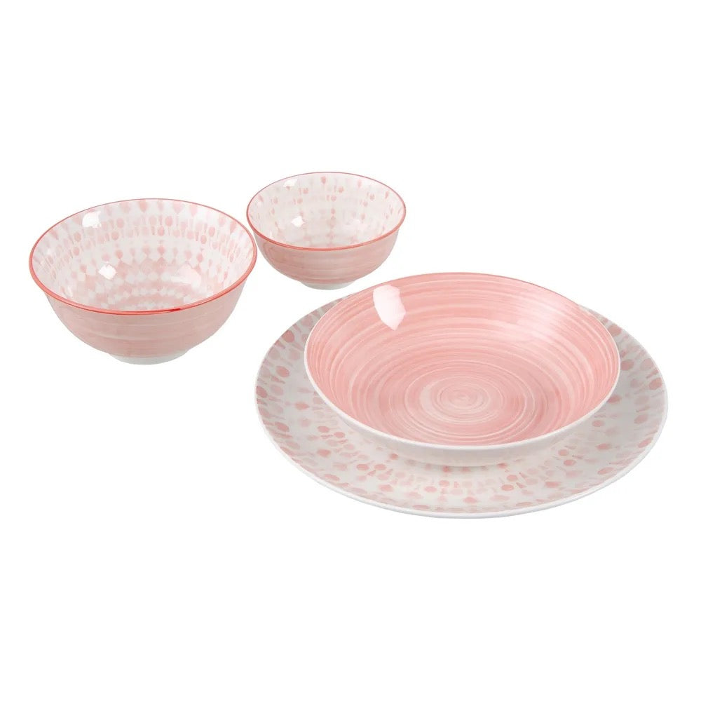 Vajilla de 18 Piezas Porcelana Blush Elegance - #pino_y_jacaranda#