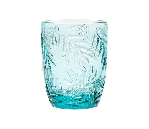 LIQUIDACIÓN - Set de 6 Vasos Palmera Turquesa - #pino_y_jacaranda#